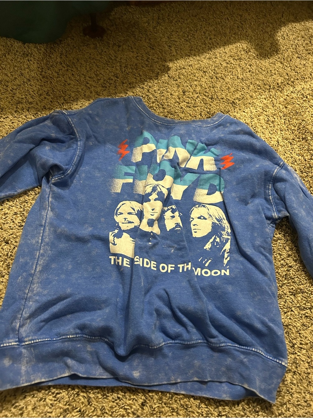 Pink Floyd Blue Graphic Crewneck Sweatshirt
